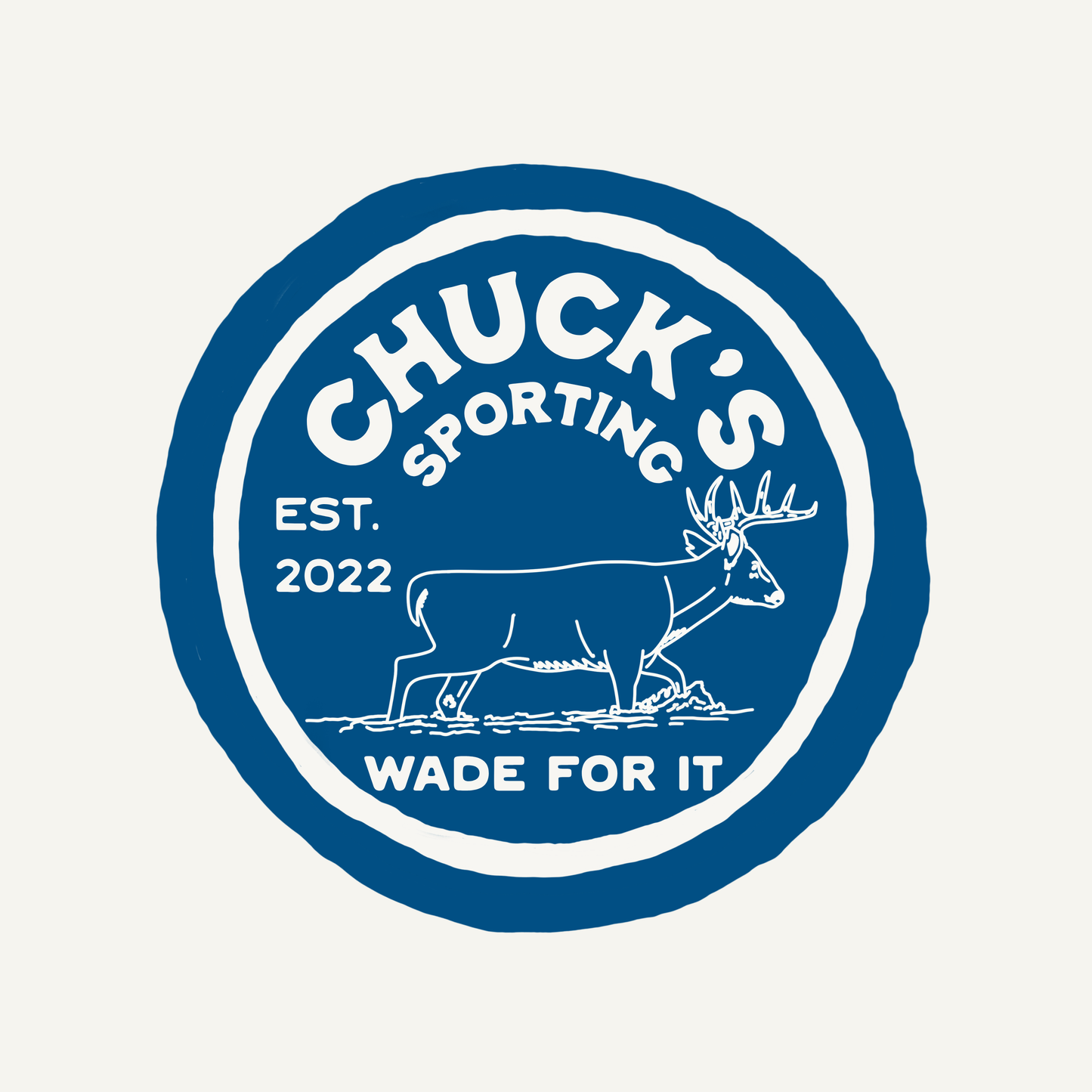 Wadin' Buck Sticker